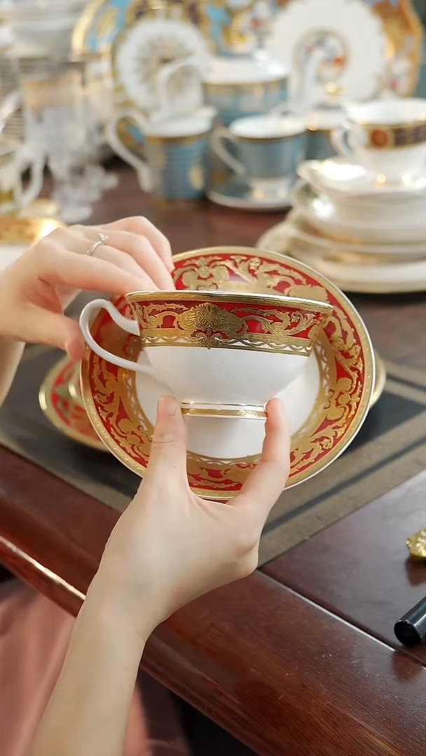 瓷片咖啡杯碟1套