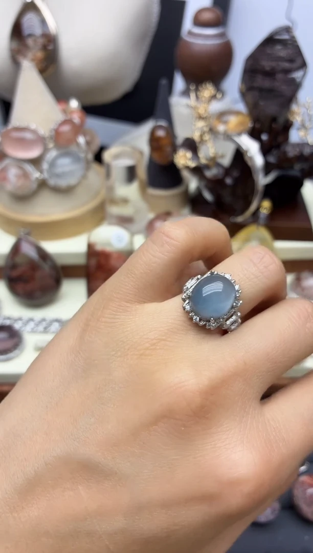 银S925镶嵌珠宝半成品水晶定制定制
