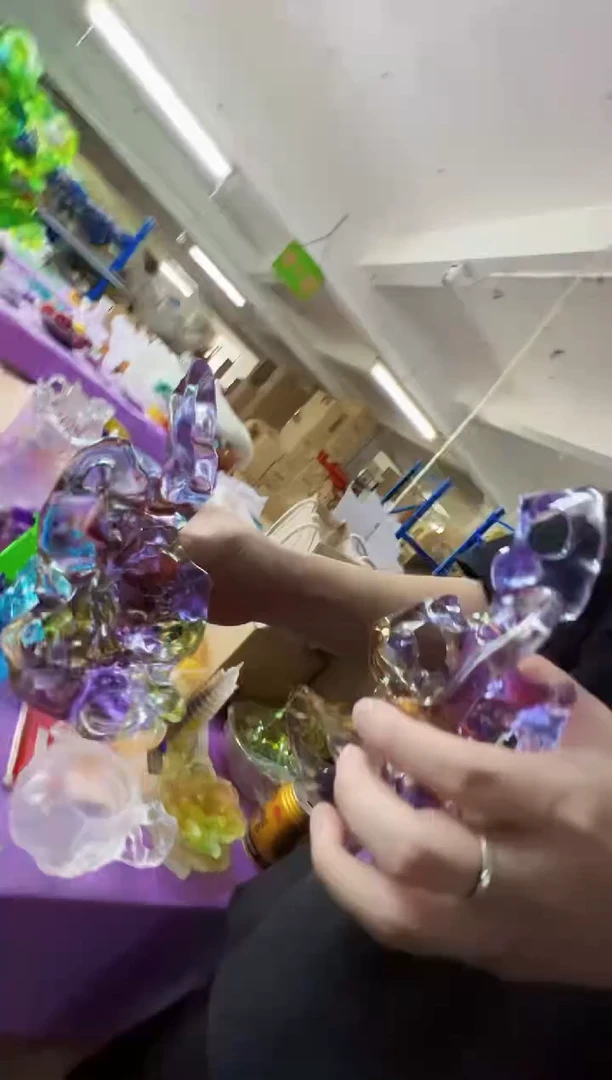 手工艺品琉璃广**姐古法琉璃太湖石摆件