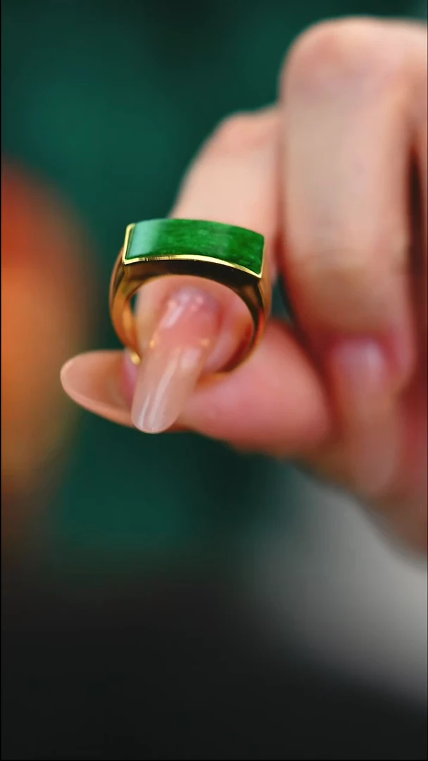 银S925镶嵌戒指翡翠吉****?新款