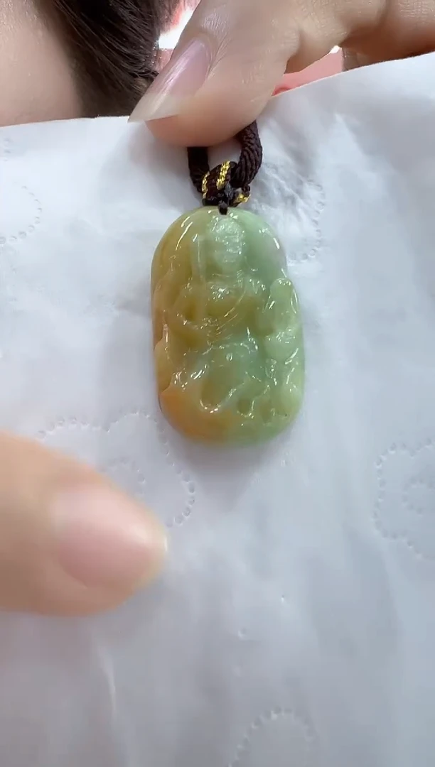 颈饰未镶嵌翡翠孤品虚空宽17高30厚8