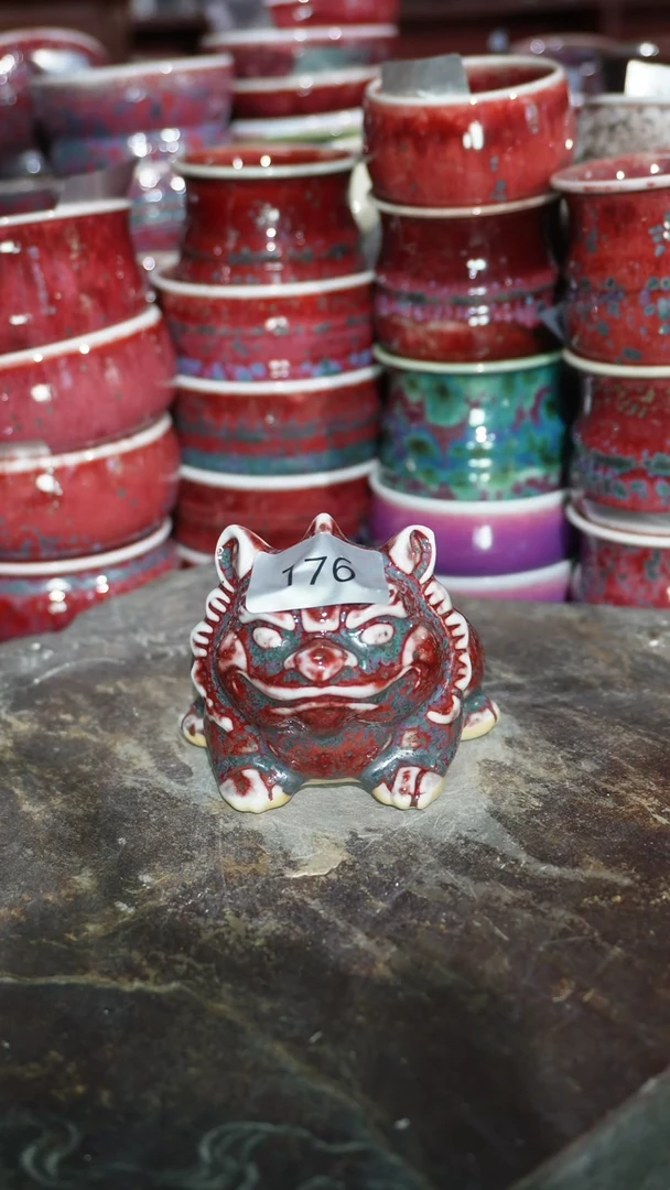 摆件陶精品窑变钧瓷茶器