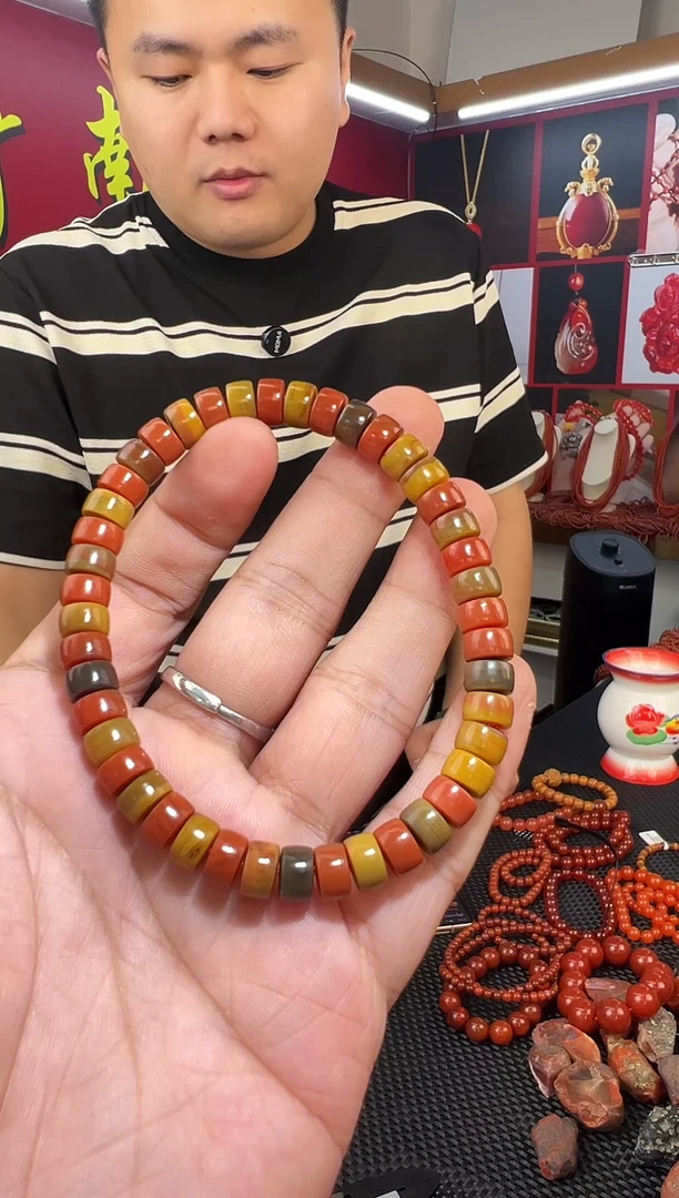 手链未镶嵌南红玛瑙原矿包浆8m/一物一拍