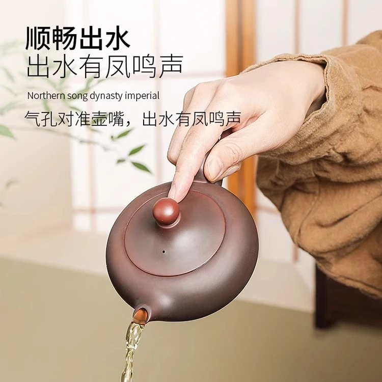 云南原矿建水紫陶鸿运当头凤鸣壶家用高档全纯手工泡茶壶功夫茶具