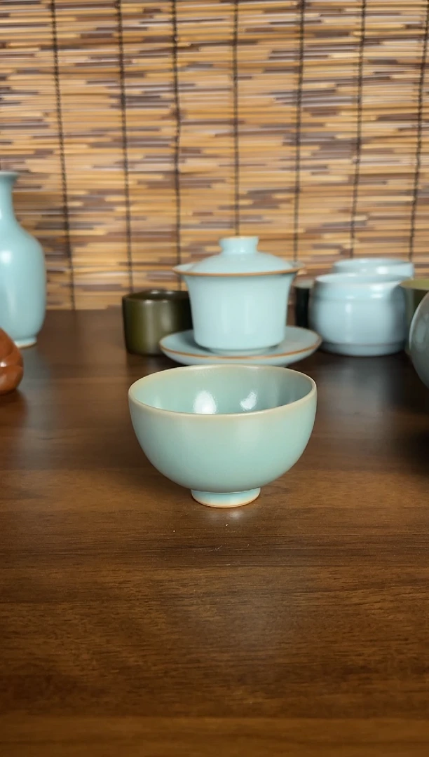 其他瓷手工仿古釉鸡心杯