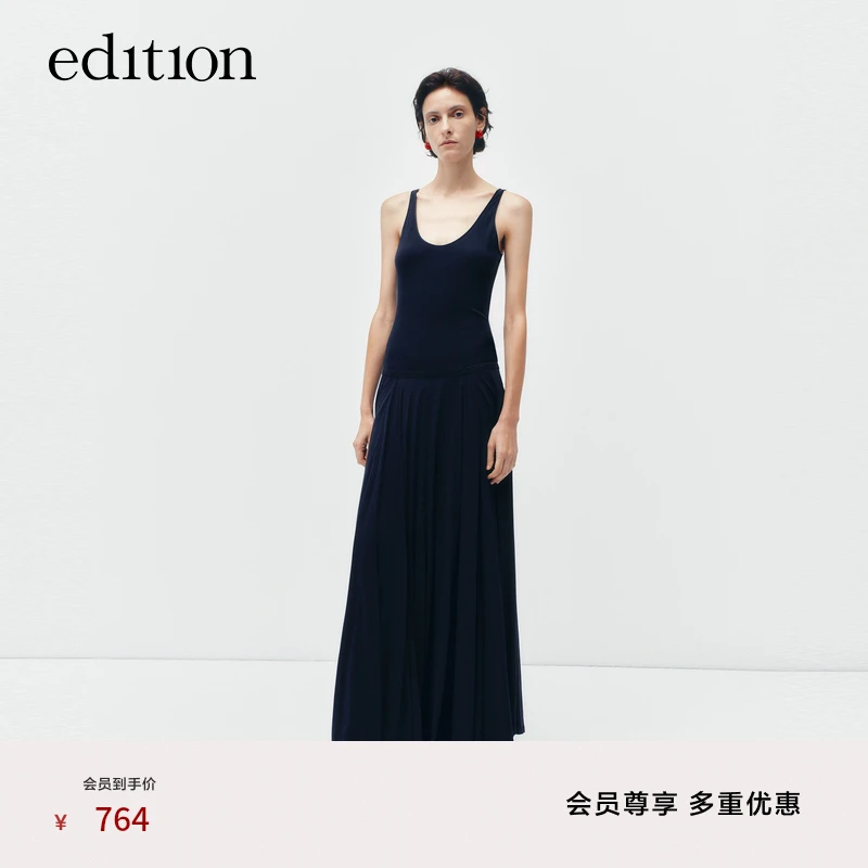 【E+云朵系列】edition秋季新款欧若风收腰背心连衣裙#EBD3DRS020