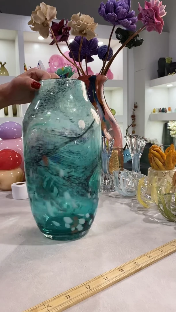 慕忆家手作琉璃花瓶微瑕