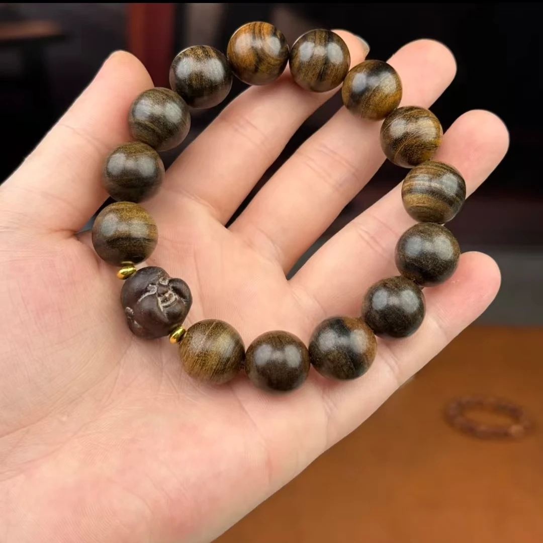 金丝楠珠串金丝楠佛头珠1.5   086    （无礼盒）