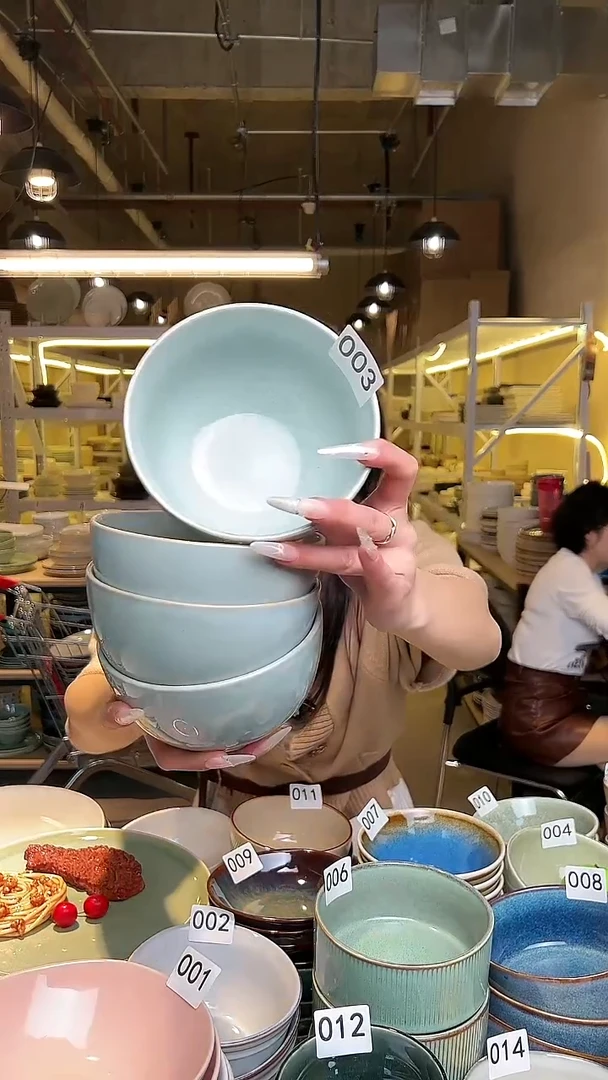 瓷73 外贸尾货高温釉下彩陶瓷餐具默认微瑕