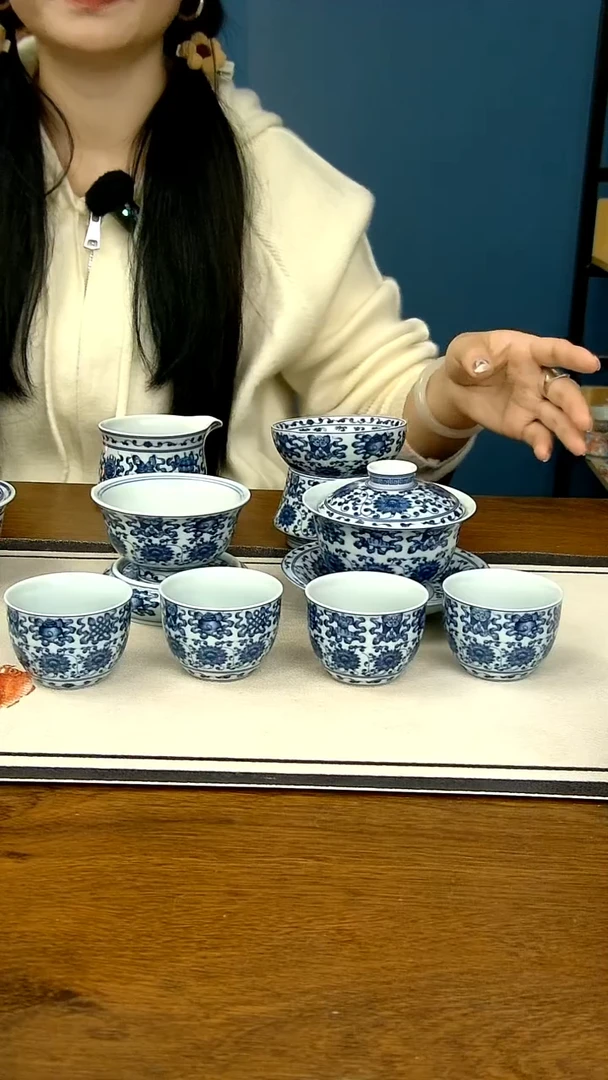 【闪购商品】八宝缠枝莲十件套-----五个客杯