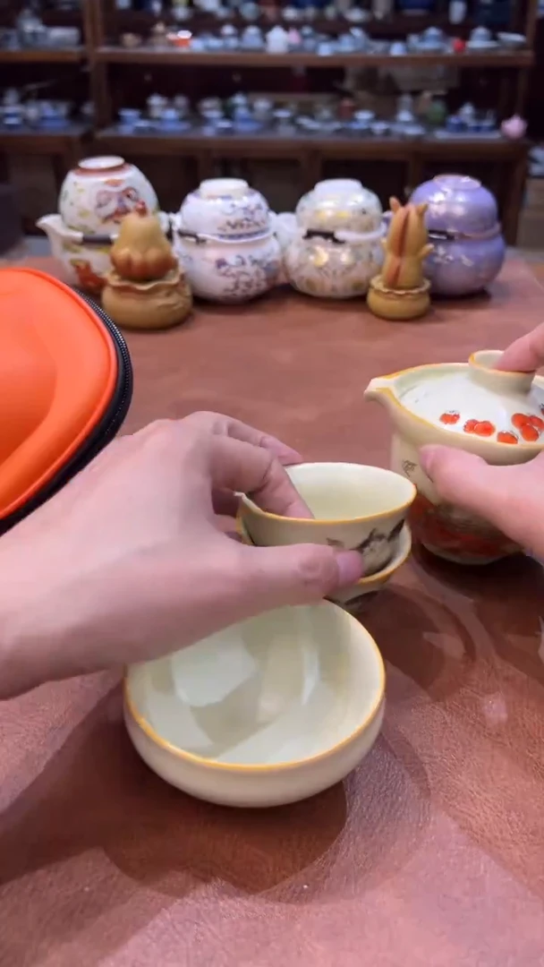 真的很便宜会开片的旅行茶具