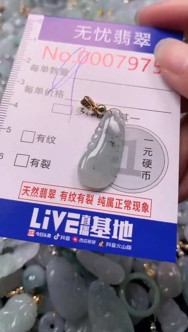 翡翠未镶嵌吊坠(不含链)7975