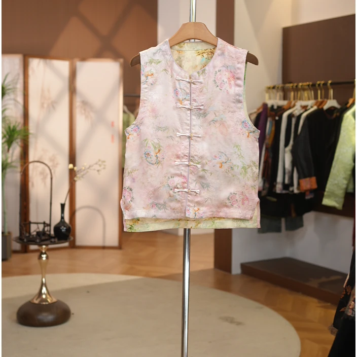 【时凤】中国风新中式提花时尚经典时凤马甲