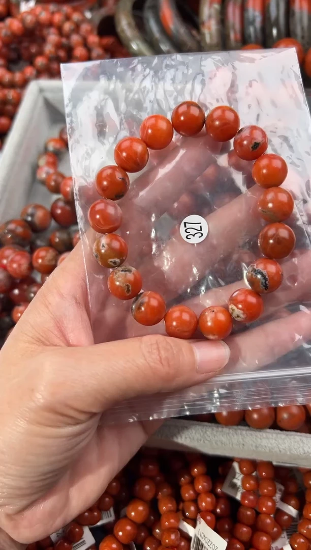 南红玛瑙手串未镶嵌12+