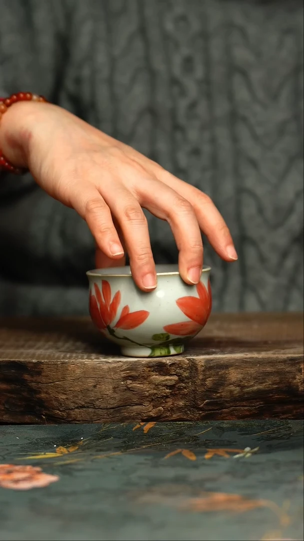 【闪购商品】杯杯釉下彩手工手绘同款陶器