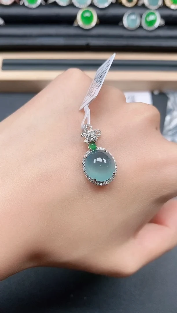 翡翠戒指银S925镶嵌1111