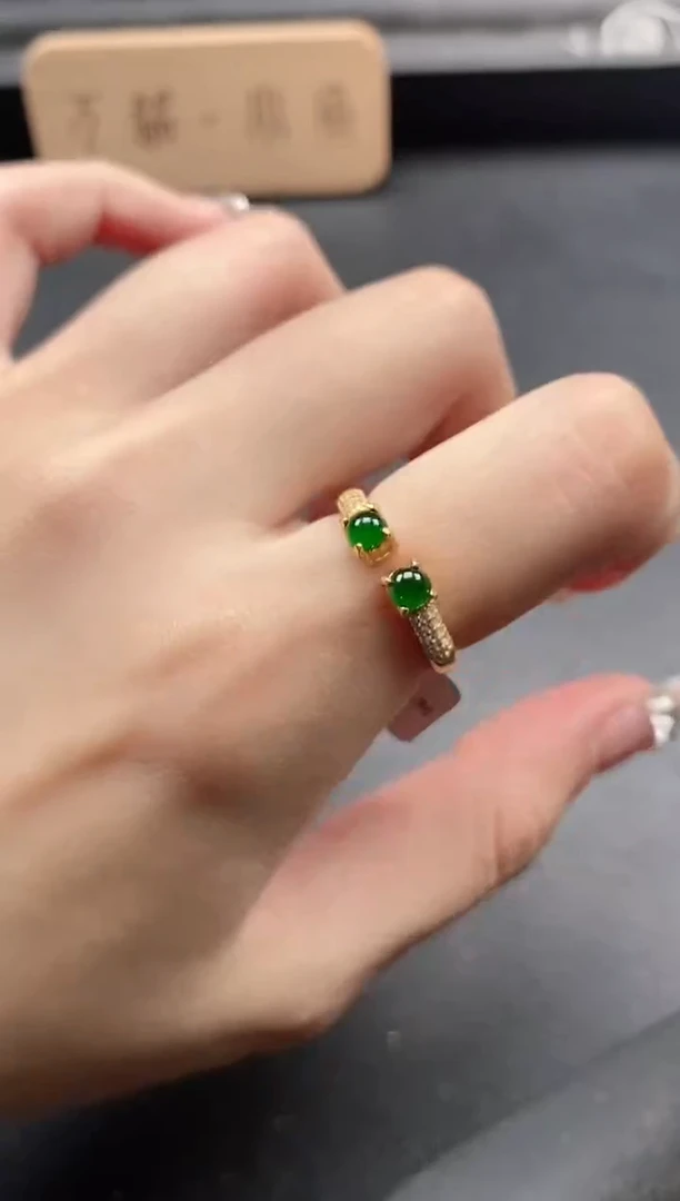 银S925镶嵌戒指翡翠1151