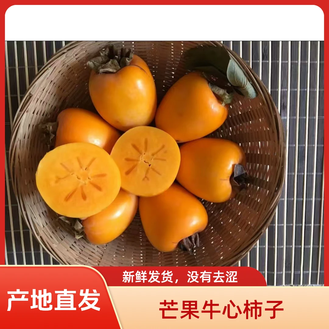 芒果牛心柿子 水果脆柿子 做柿饼 柿柿如意 产地直发