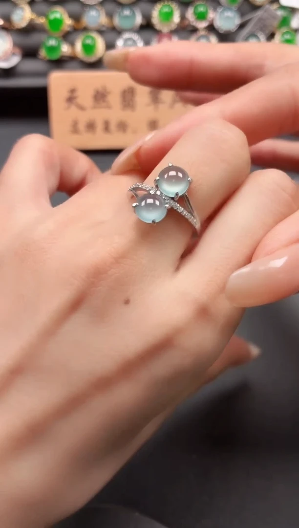 银S925镶嵌戒指翡翠11