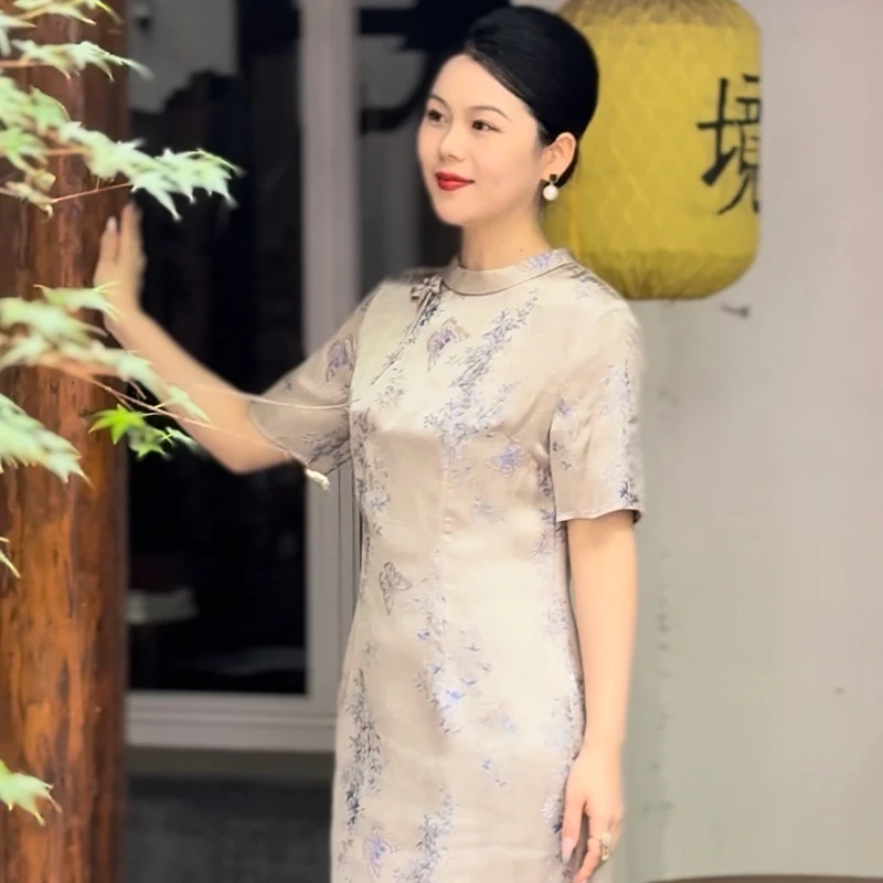 雨蝶旗袍连衣裙 25XP018A