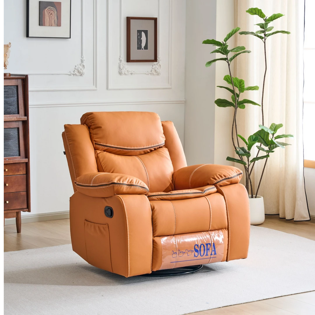 真皮特大加宽多功能单人头等舱太空舱沙发客厅沙发懒人沙发摇摇椅