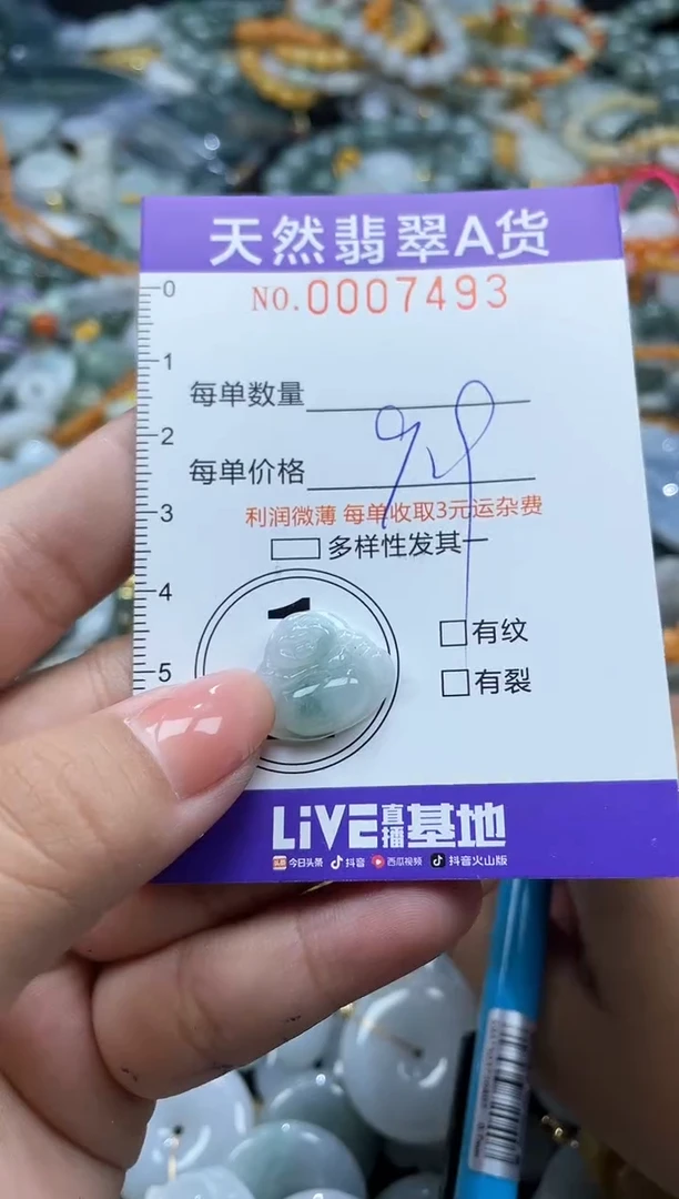 翡翠未镶嵌颈饰07493