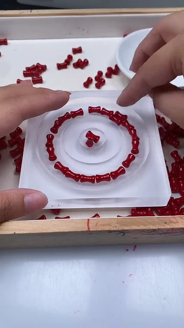 未镶嵌散珠南红玛瑙M955 锦红南红 竹节6*10mm20颗9.9元