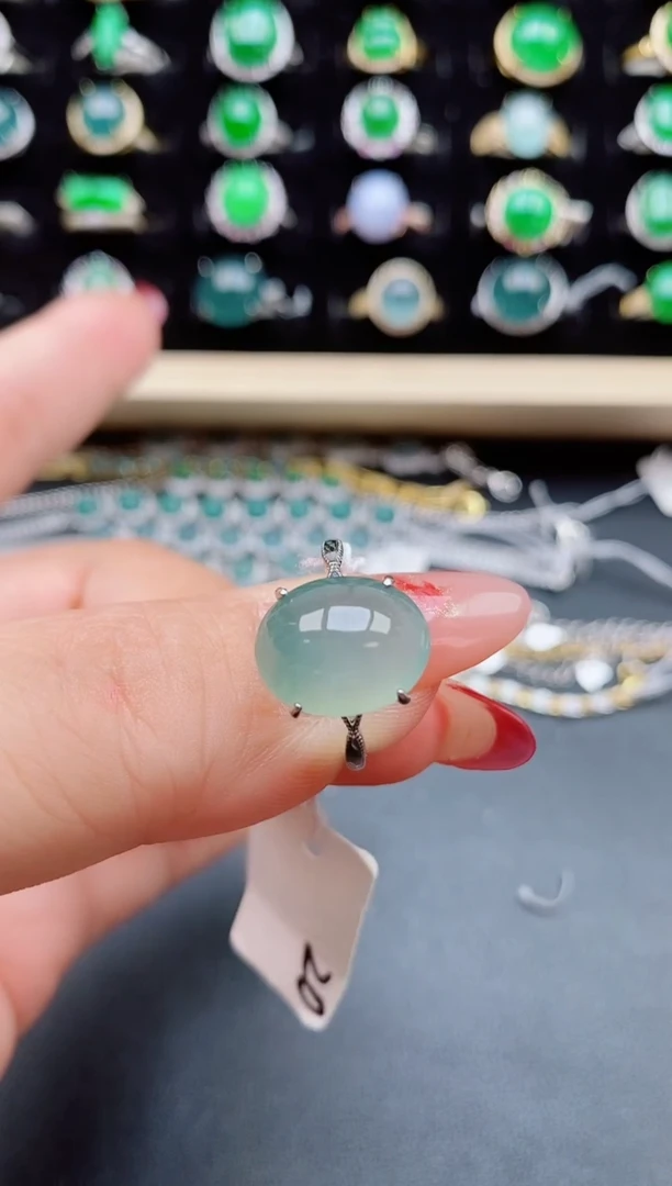【闪购商品】翡翠戒指银S925镶嵌21321