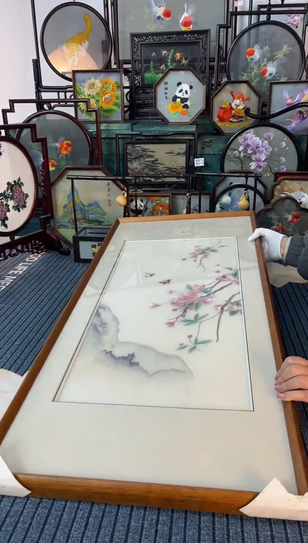 刺绣纯手工刺绣摆件