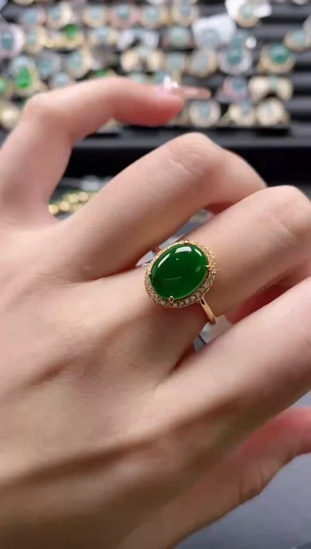 【闪购商品】翡翠戒指银S925镶嵌51511