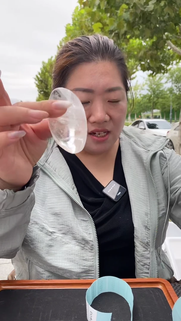 未镶嵌珠宝半成品水晶白水晶手握D549