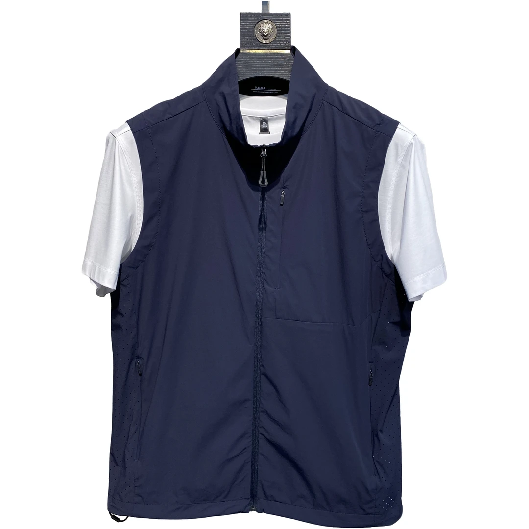 优品汇-夏季新款男士马甲无袖简约单色时尚百搭夏季新款轻奢减龄