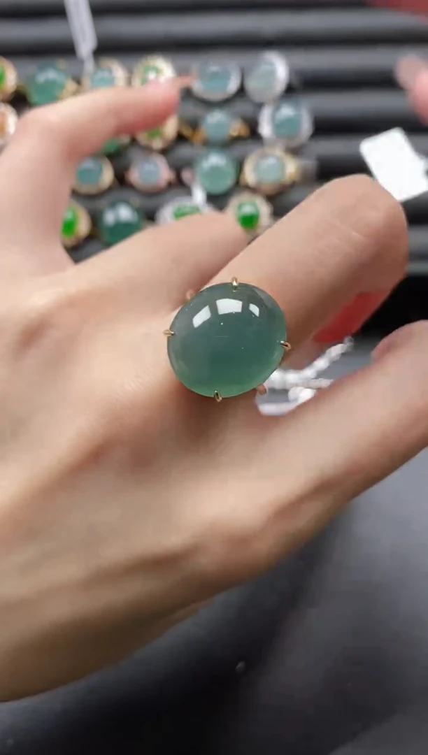 【闪购商品】翡翠戒指银S925镶嵌51151