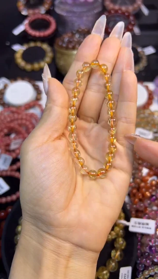 未镶嵌手串水晶金发晶6.7mm