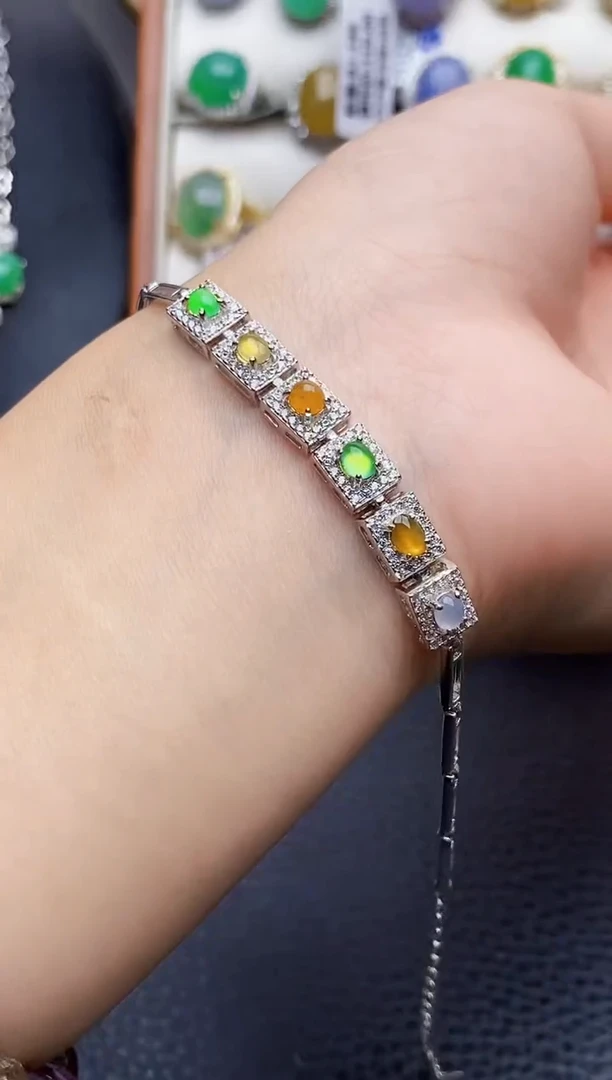 银S925镶嵌戒指翡翠0274