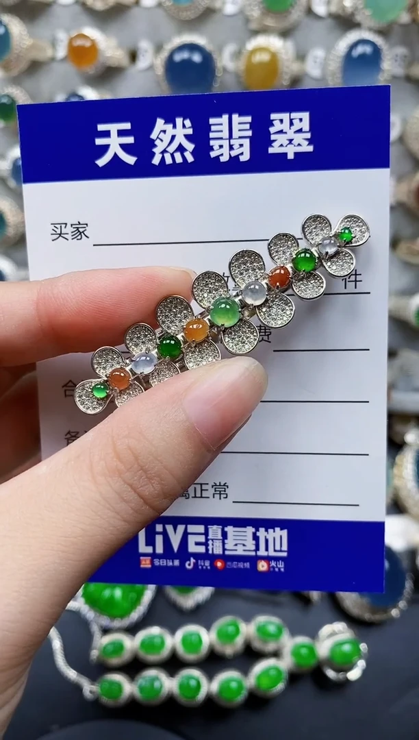 翡翠银S925镶嵌颈饰170