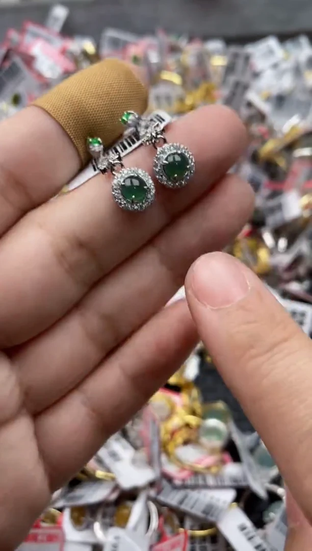 【闪购商品】翡翠戒指银S925镶嵌44444---9