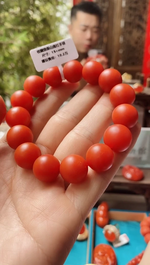 【闪购商品】南红玛瑙手链未镶嵌语唐保山南红单圈手链15+mm