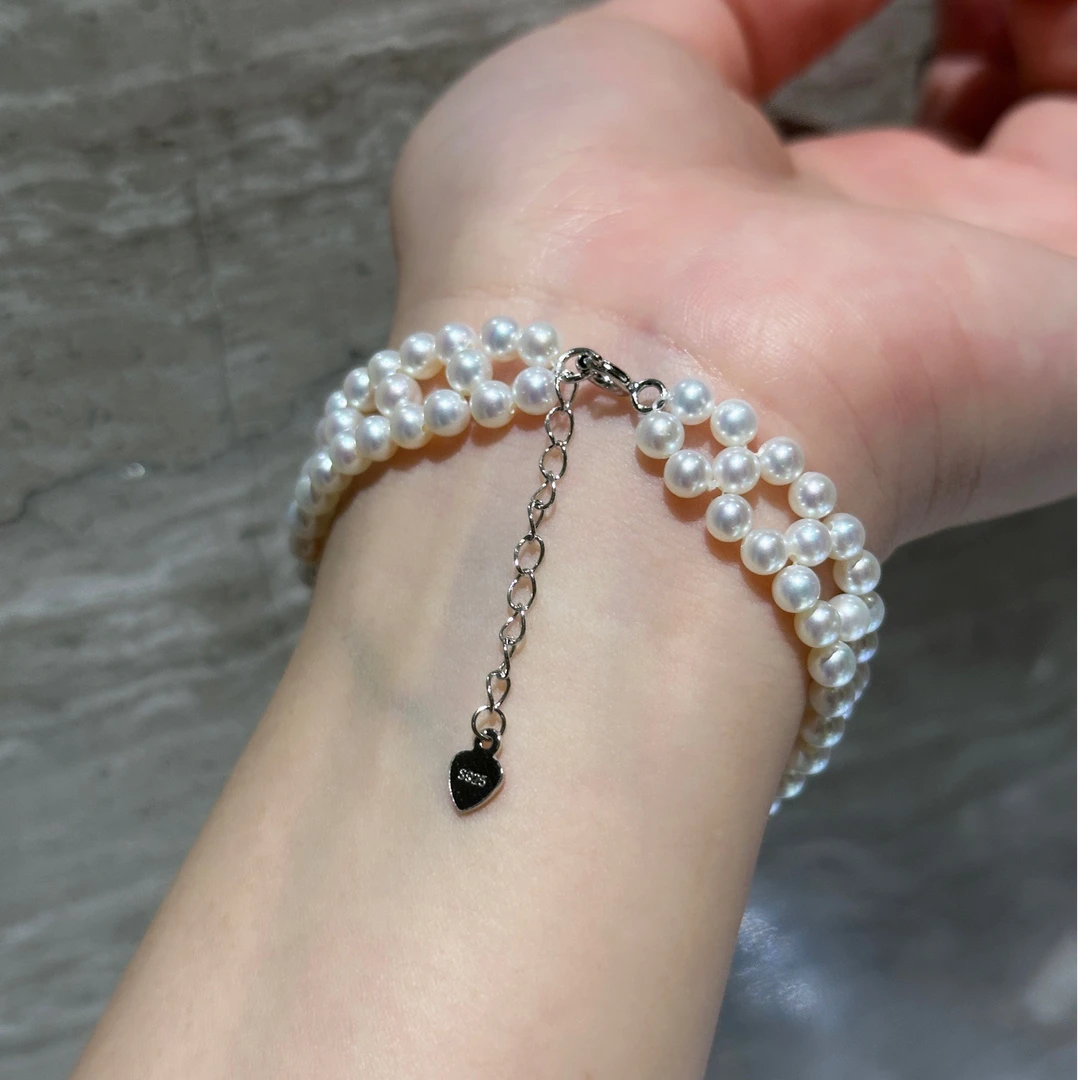 淡水珍珠手链-约卡4mm-MH15-BK|BZZ3