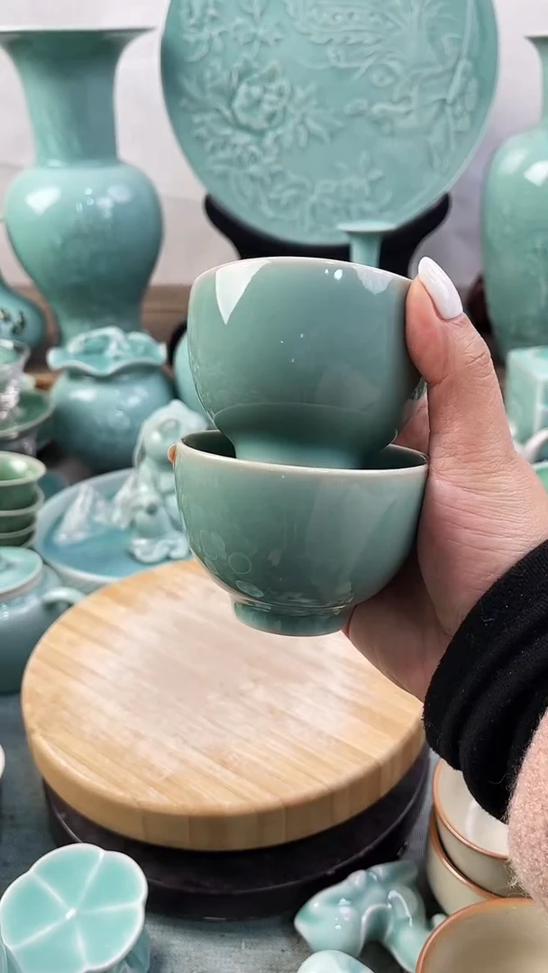 【闪购商品】2个 纯手工 特价福利 微瑕 慧仙青瓷