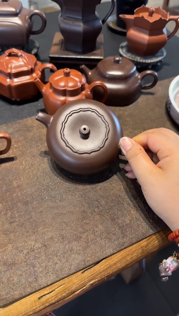 茶壶紫砂柿柿如意