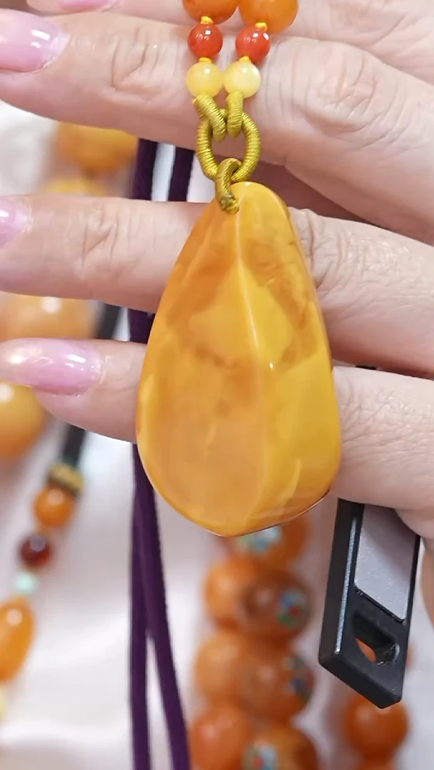 蜜蜡颈饰未镶嵌9732天然蜜蜡珠宝奇石云端妖孽全部保真