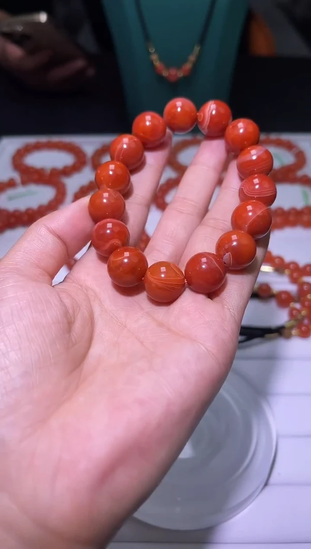 未镶嵌手链南红玛瑙J016-14mm南红单圈-多样性发其一
