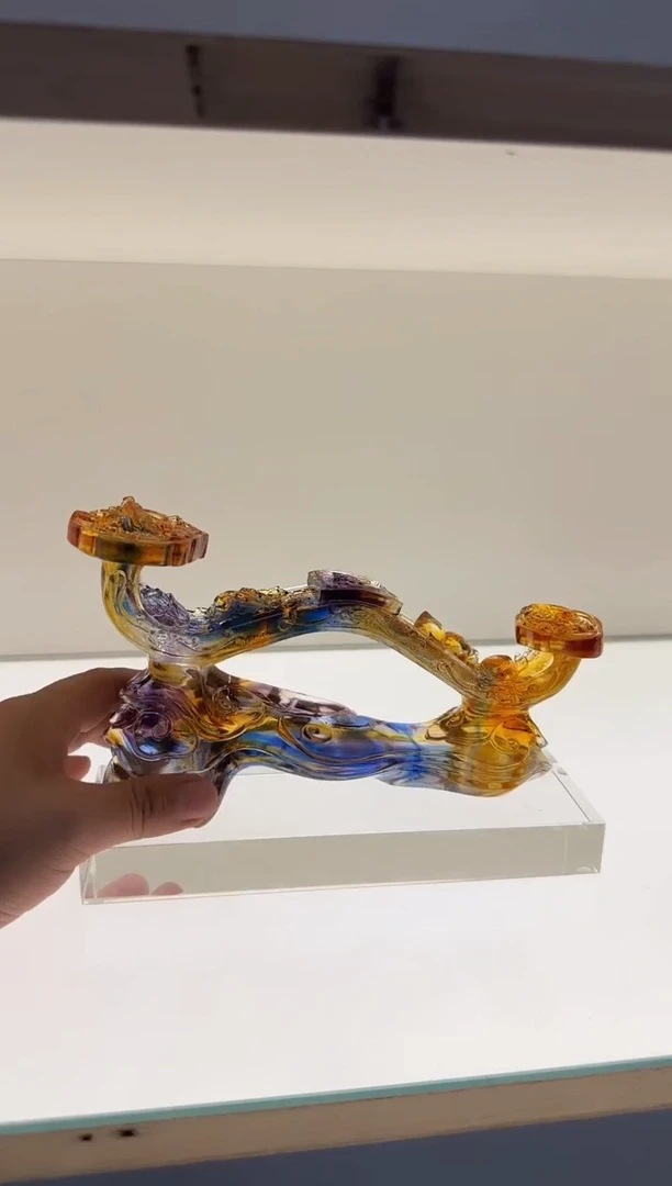 手工艺品琉璃龙凤呈祥吉祥如意