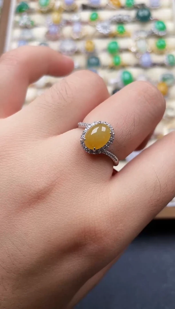 银S925镶嵌戒指翡翠46