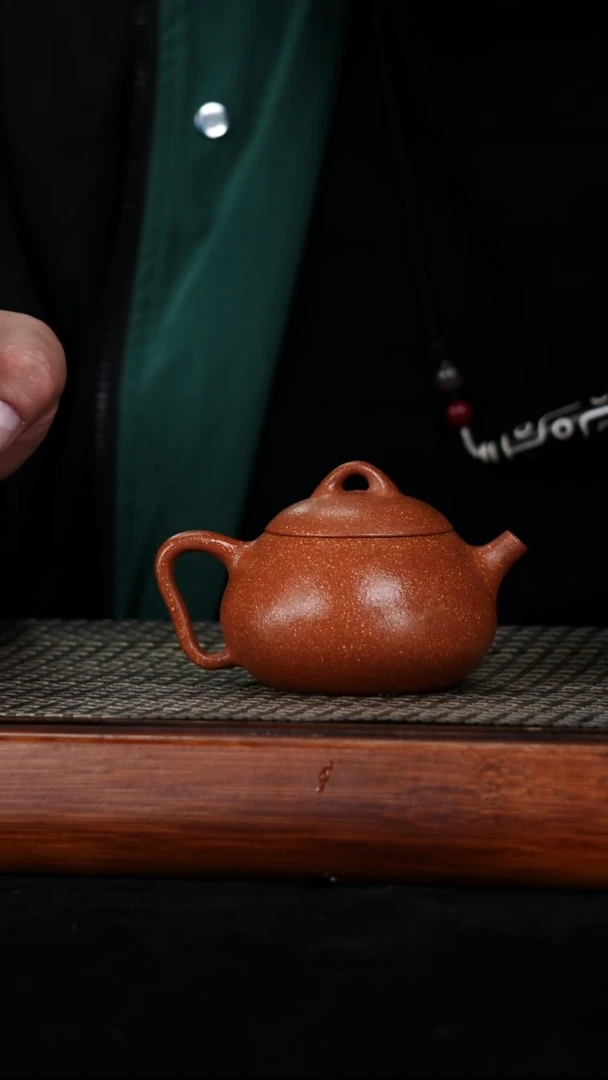 茶壶紫砂原矿红降坡泥紫砂壶170cc