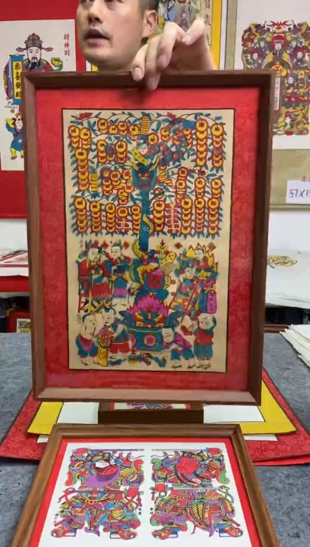 摇钱树A3框手工制作精品