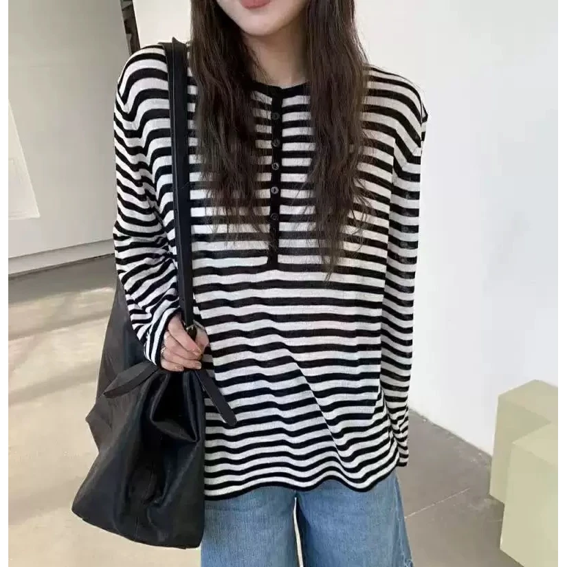 大码孕妇针织衫T恤女春夏胖mm宽松慵懒风遮肚哺乳上衣9053