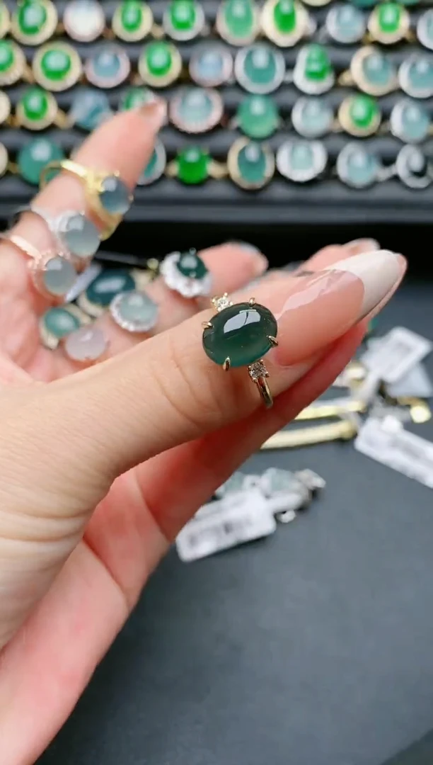 【闪购商品】翡翠戒指银S925镶嵌11111