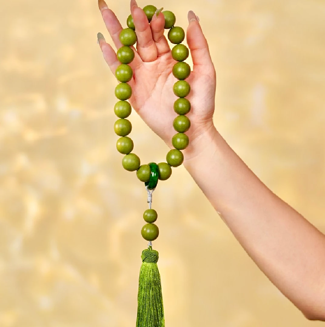 【玉黛雪青】（茶香）非遗合香珠十八子手持 古法合香冷凝香手串